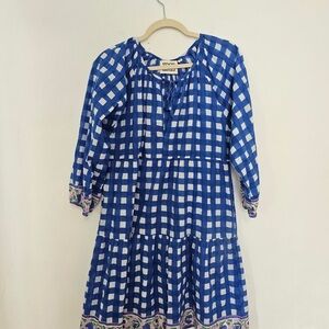 Blue Checkered Kids Dress